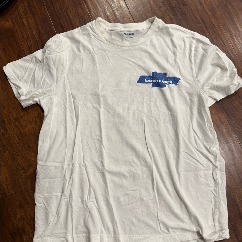 Old Navy White Tee with Blue Logo